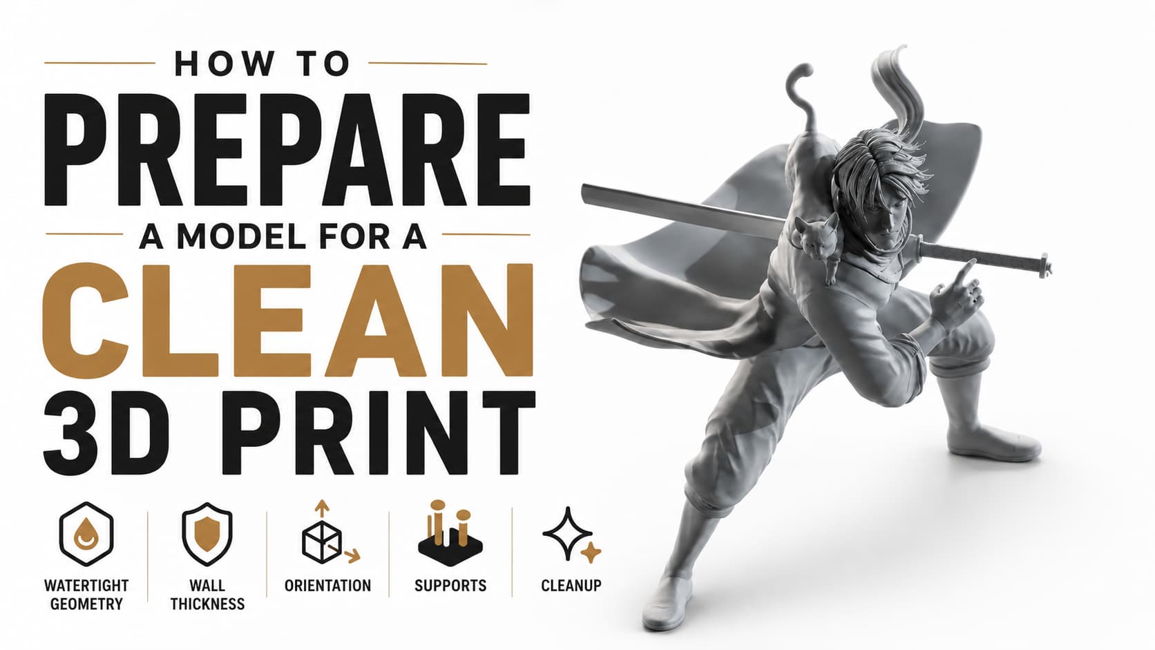 How to Prepare a 3D Model for a Clean Resin Print